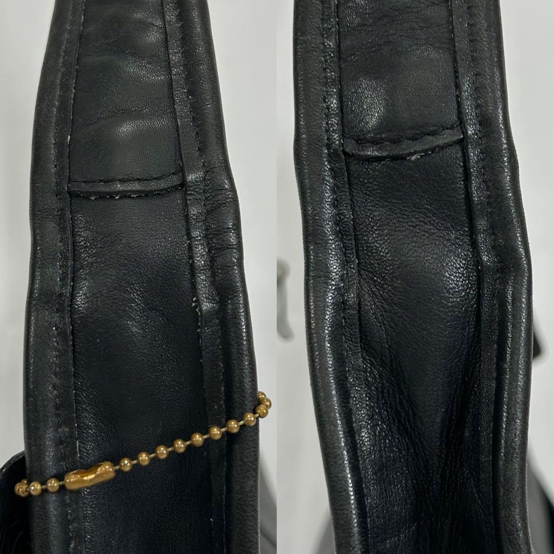 【極美品】オールドコーチ 9033 エルゴ ワンハンドバッグ レザー 肩掛け 黒