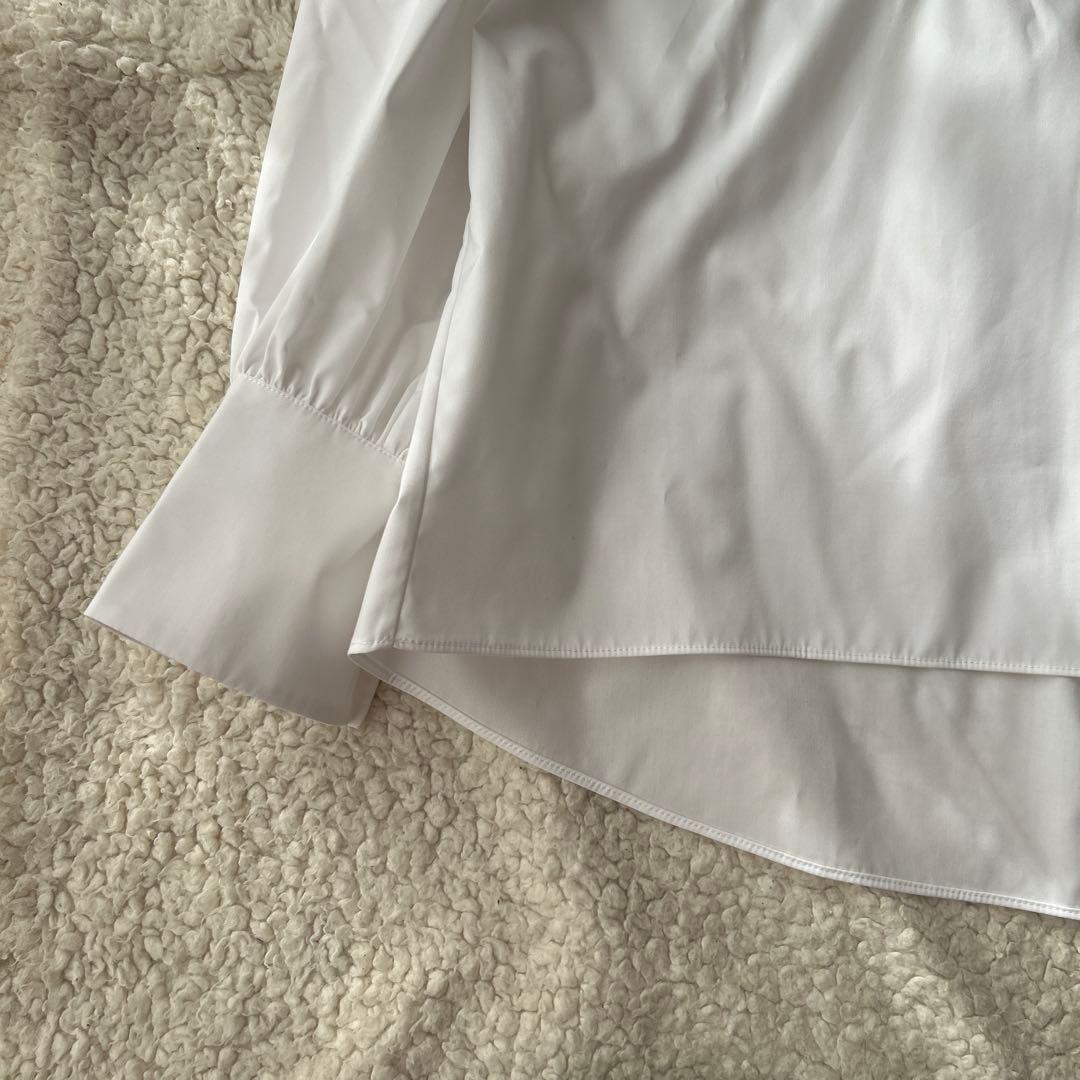 未使用　セオリーリュクスVALENTINE SHIRTフリル 白38 ブラウス