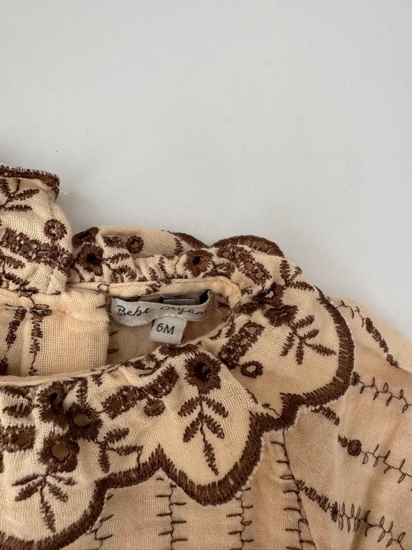 ロンパース・カバーオール Bebe organic amelia romper&bonnet 6M