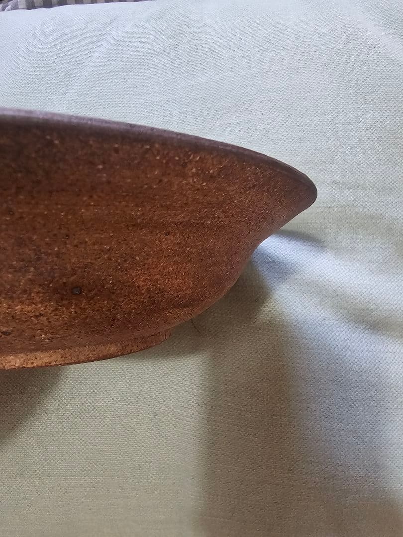 松塚裕子 レリーフ 深皿 ブラウン