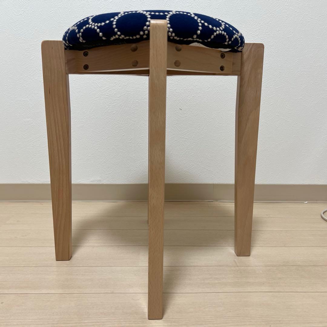 ミナペルホネン スツール タンバリン 角脚 【ネイビー/オレンジ】椅子 チェア