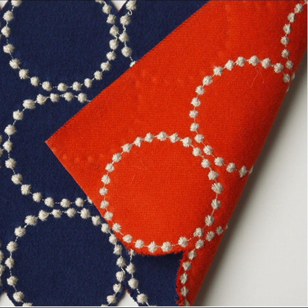 ミナペルホネン スツール タンバリン 角脚 【ネイビー/オレンジ】椅子 チェア