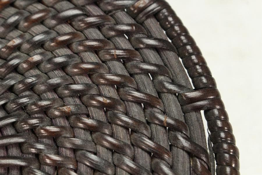 煎茶 古竹藤網 円形 瓶敷 大小 六件 まとめて(K-A908)