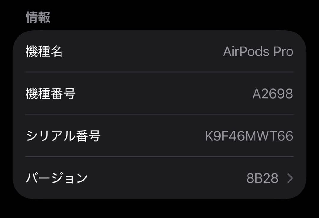 AirPods Pro エアポッズプロ 第2世代 A2698