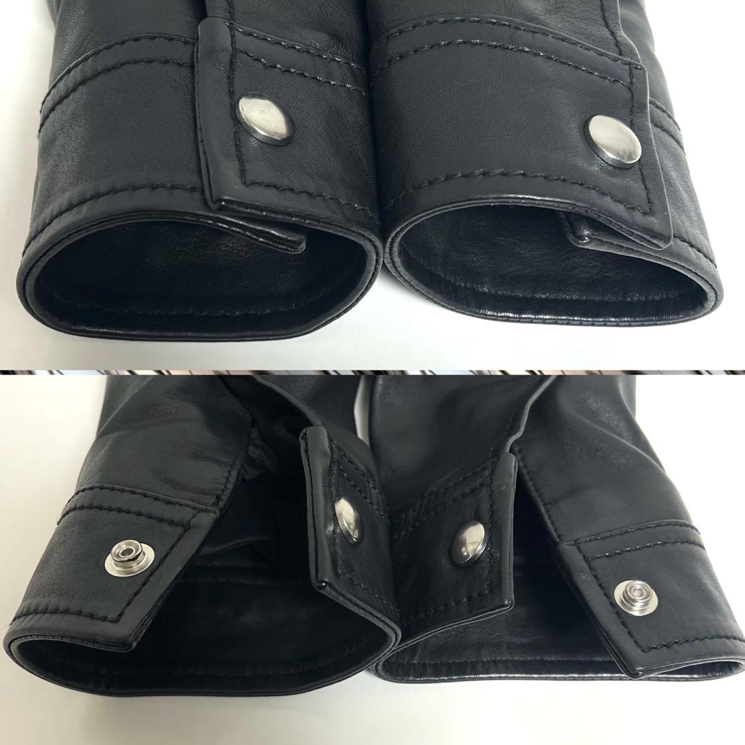 DIESEL BLACK GOLD スタッズ レザー ライダース ジャケット L