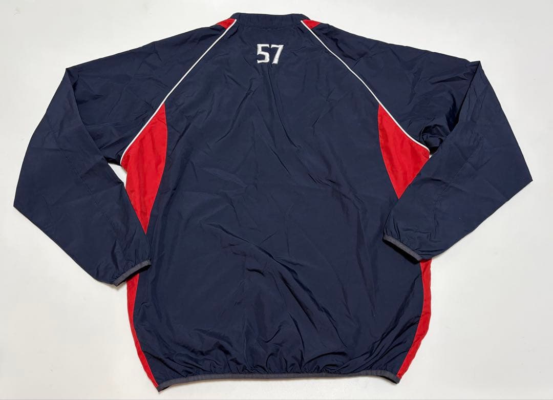 【ヤクルトスワローズ／非売品】ミズノ 長袖 ハーフジップ ウェア(2XO)