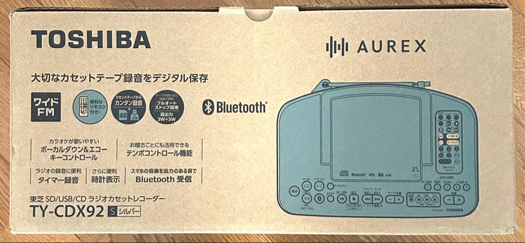 SD/USB/CDラジオカセットレコーダーTOSHIBA TY-CDX92 東芝