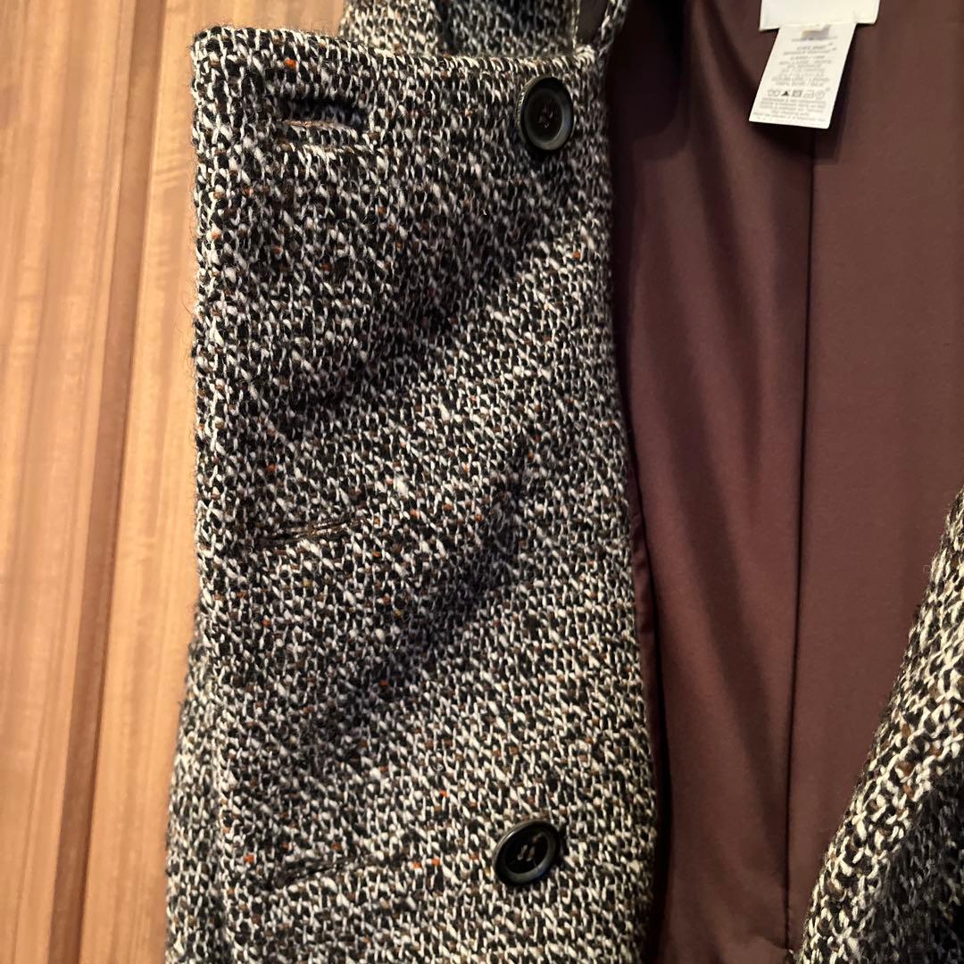 セリーヌ　ツイード　Pコート