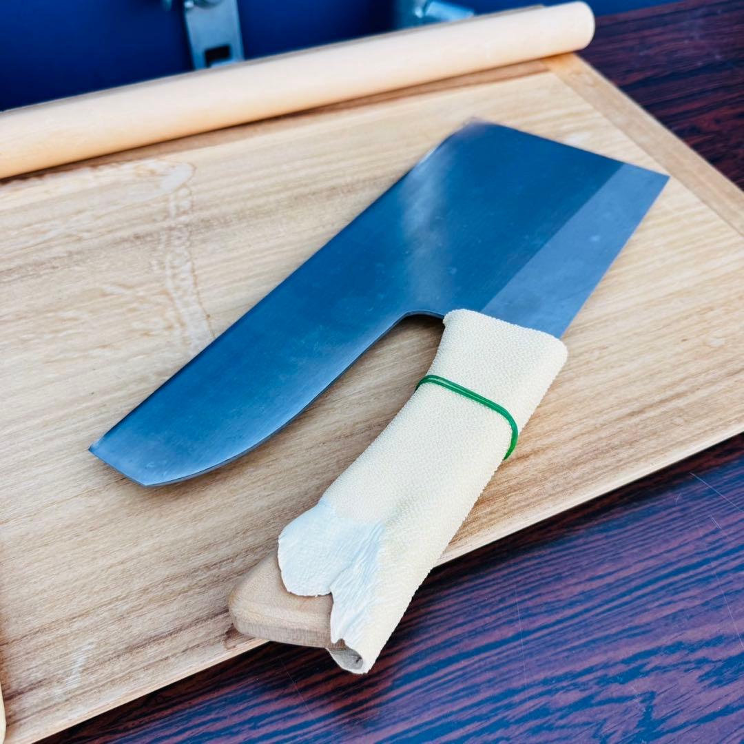 美品✨作家物！蕎麦切り包丁 麺切包丁 まな板、ブラシ付き