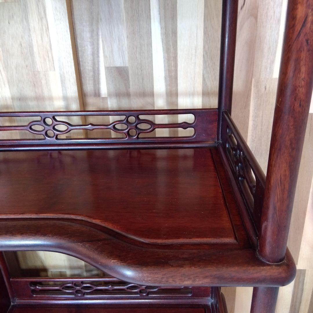 昭和レトロ 中国製 花梨 茶棚 茶箪笥 古民家 飾り棚