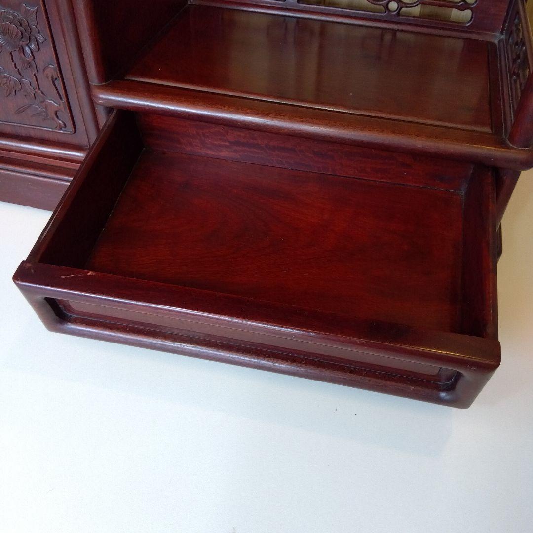 昭和レトロ 中国製 花梨 茶棚 茶箪笥 古民家 飾り棚