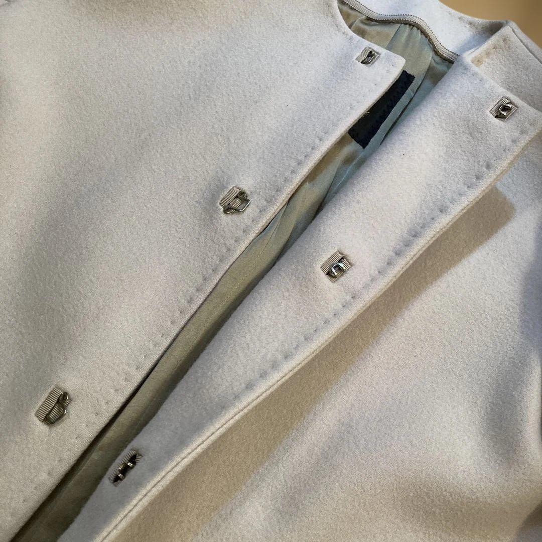 ドゥロワー drawer アイボリーコート　ウール100% 38