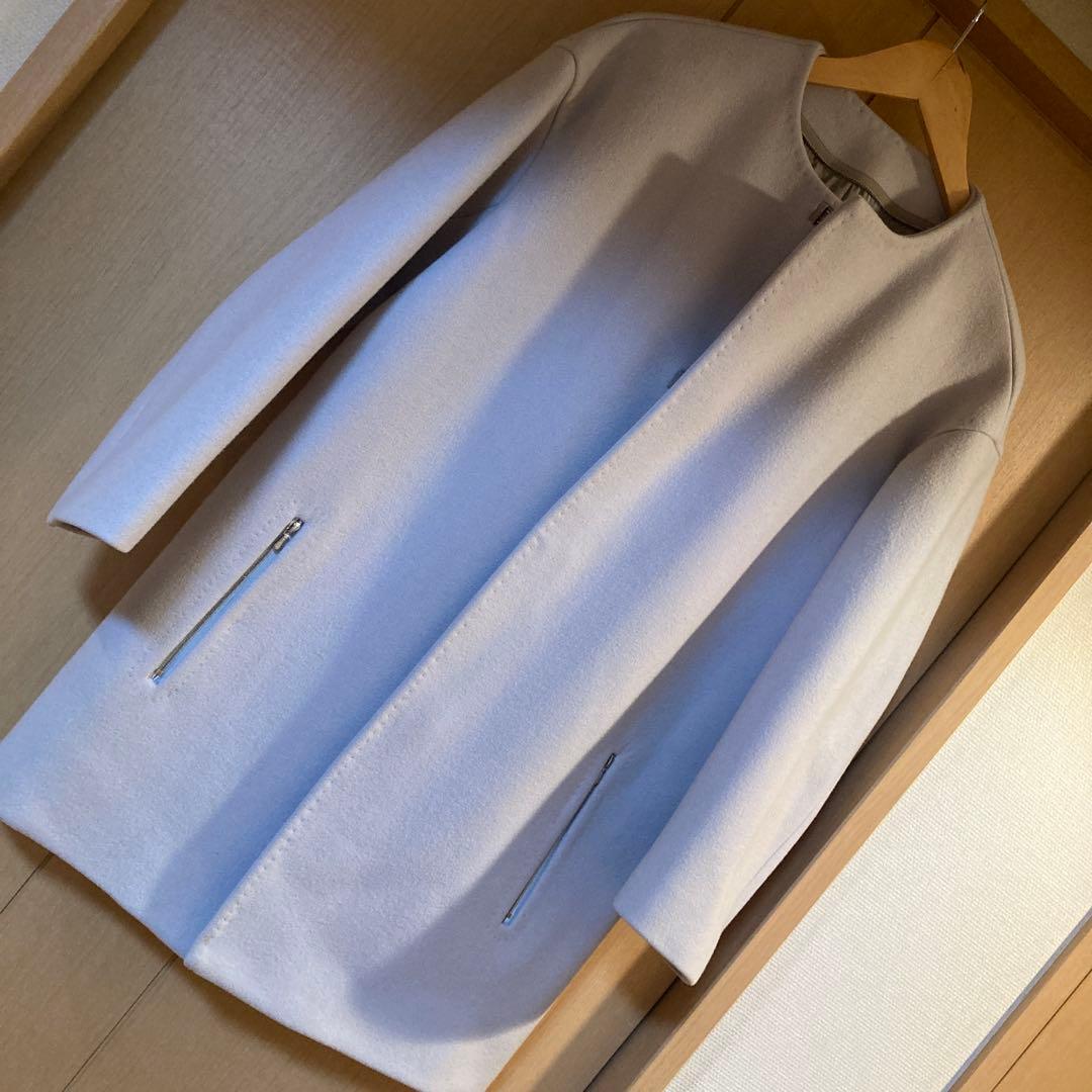 ドゥロワー drawer アイボリーコート　ウール100% 38