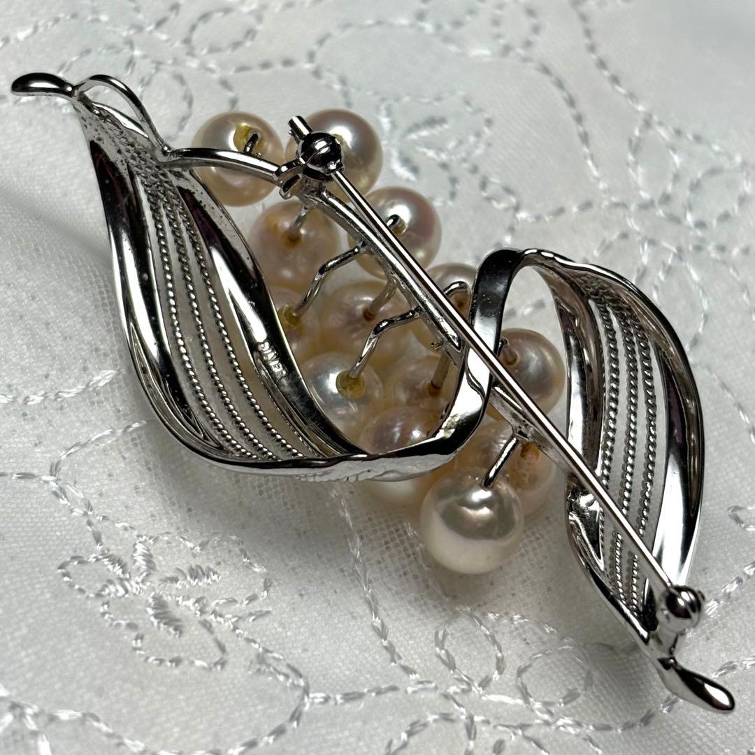 専用 極上の逸品 アコヤ真珠 ブローチ 花珠級 7mm 13珠 ケース付き