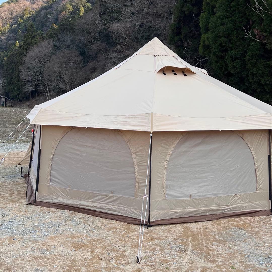 DOD タケノコテント2 専用マット2個+専用シート+ドレープ 中古美品セット