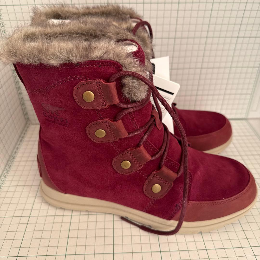 SOREL バーガンディ レースアップブーツ