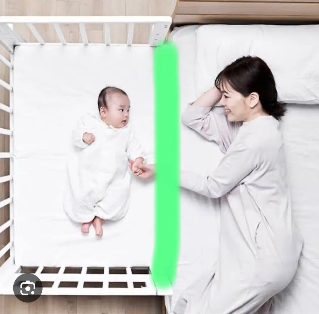 soinel mini 木製ベビーベッド ホワイト 傷あり