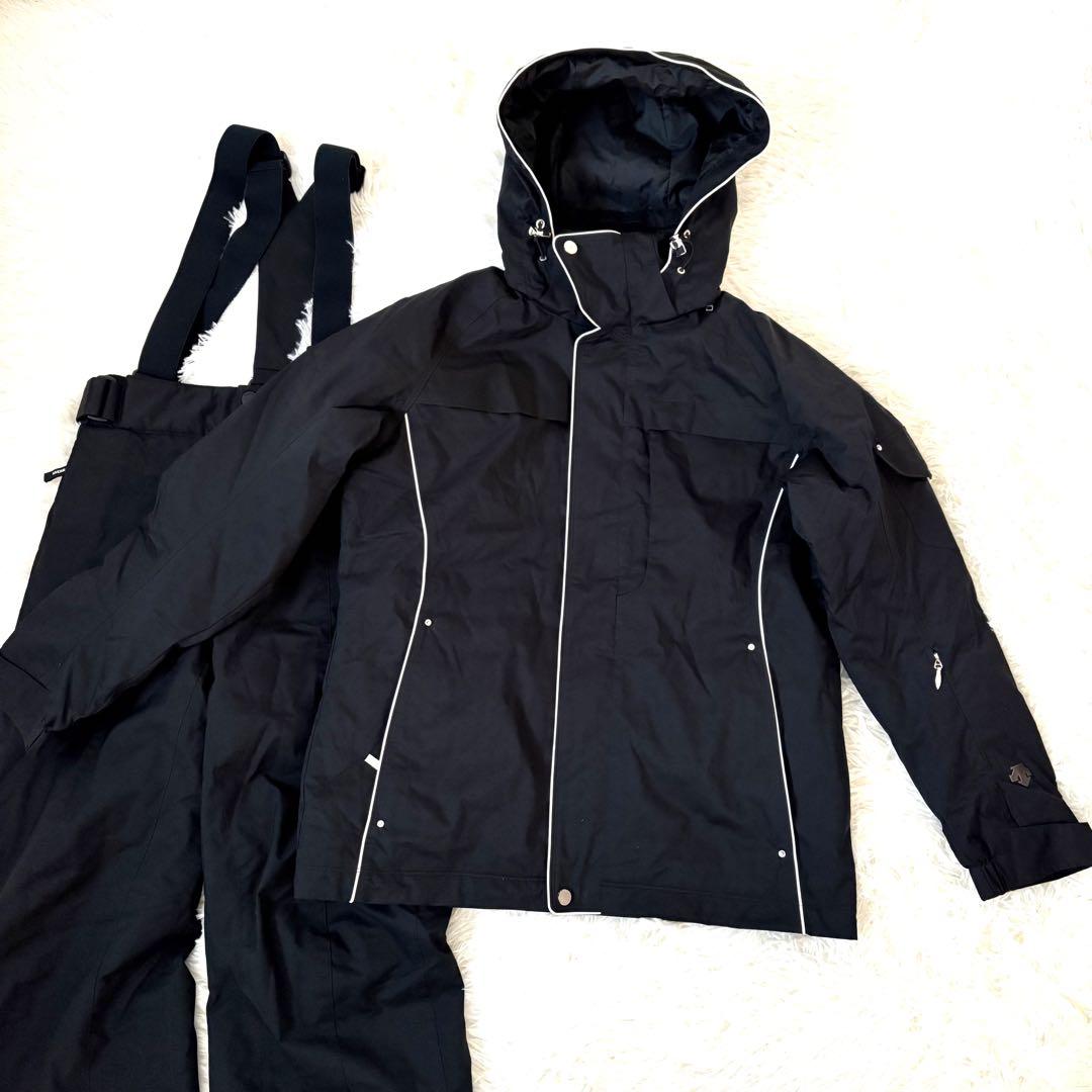 美品☆DESCENTE デサント スキーウェア　上下セット　11号　ブラック　黒