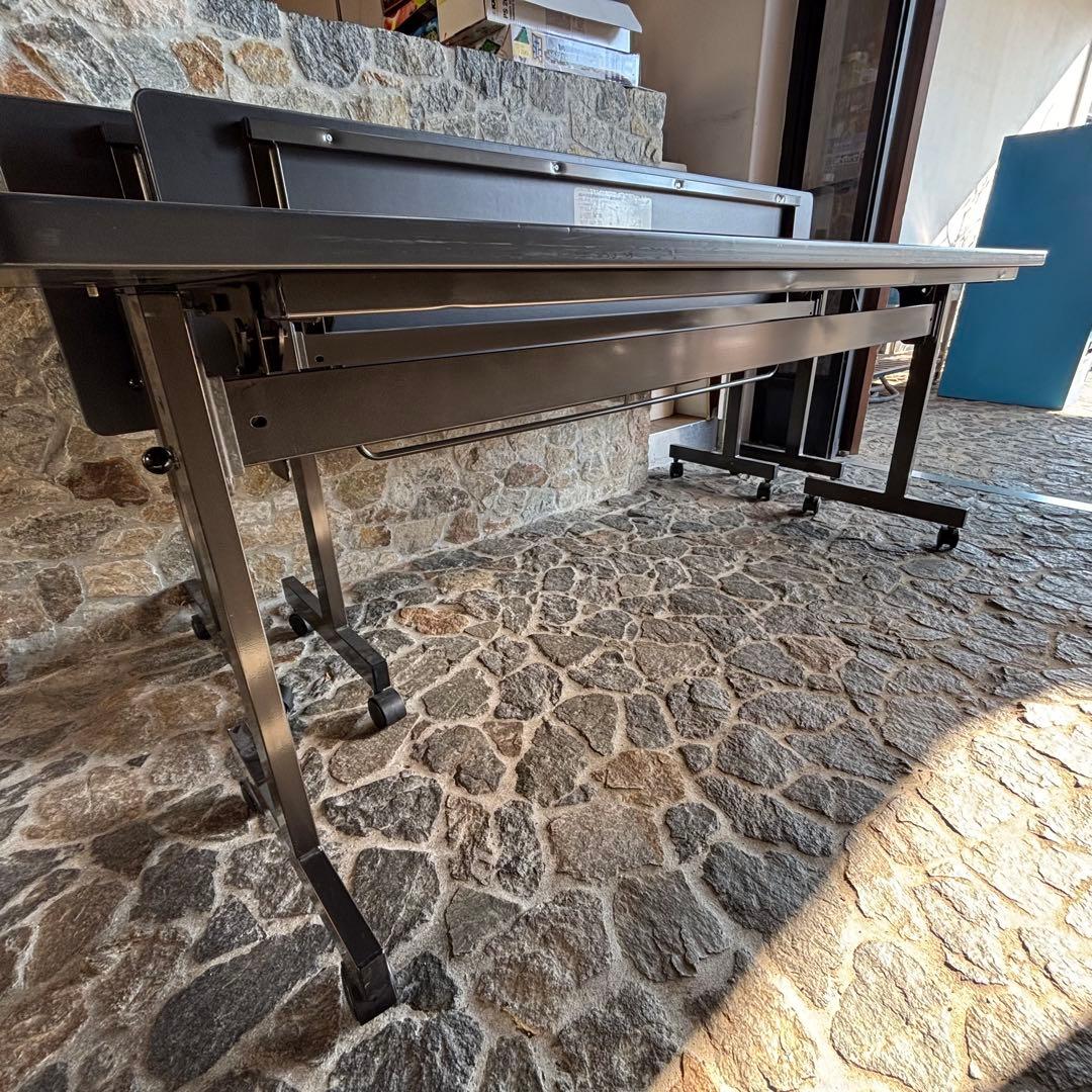 引取限定 NAIKI ナイキ キャスター付き 折りたたみテーブル 事務用品