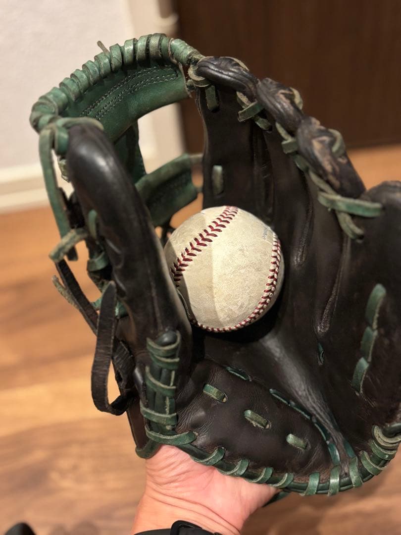 Rawlings 硬式野球グローブ 右投げ 黒/緑 内野用