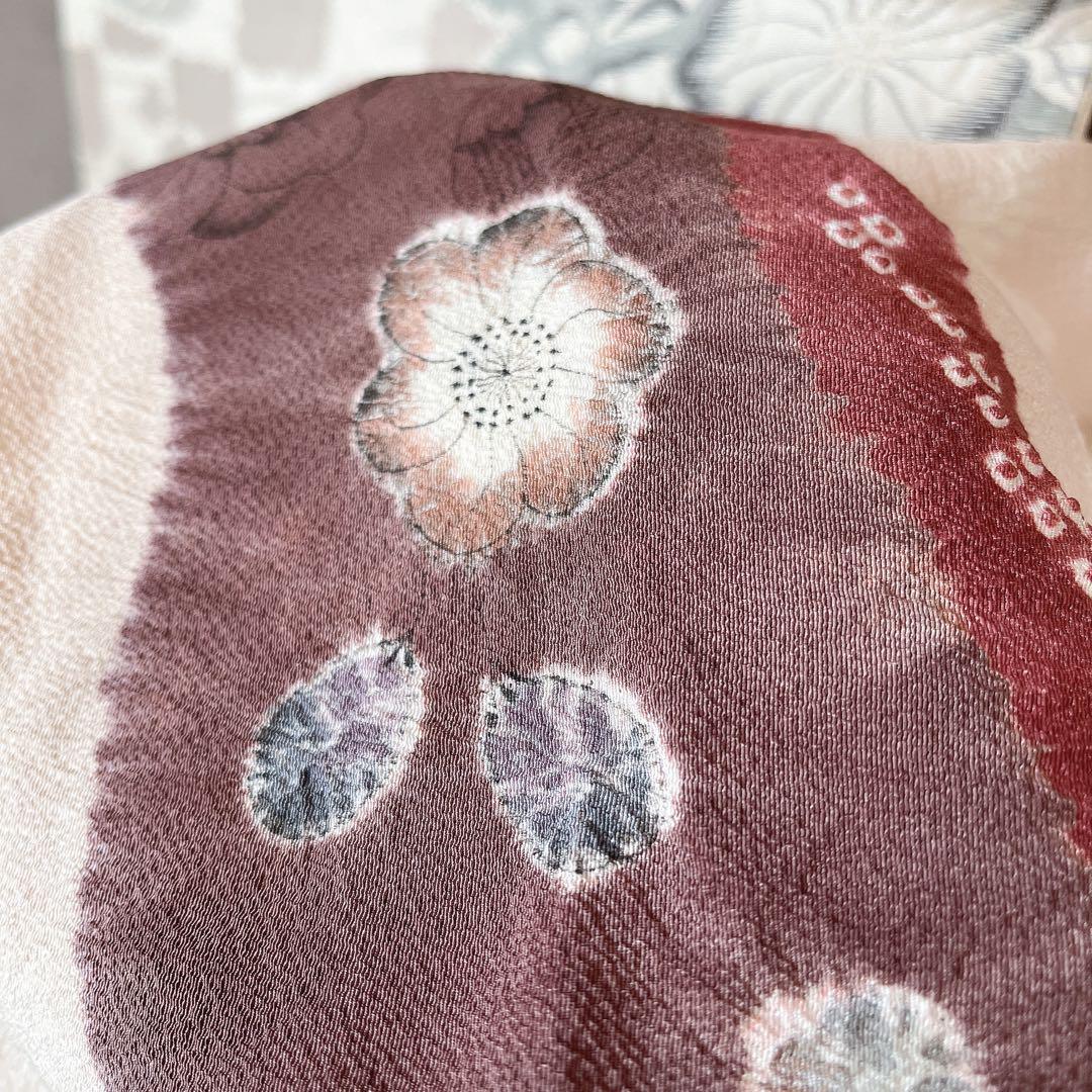 訪問着フルセット　着物　正絹　辻ヶ花　大人ピンク　K4