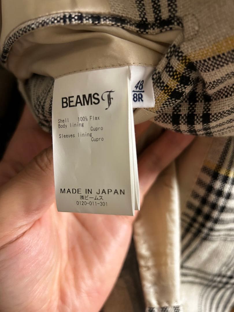 ビームスＦ　リネンジャケット　サイズ48