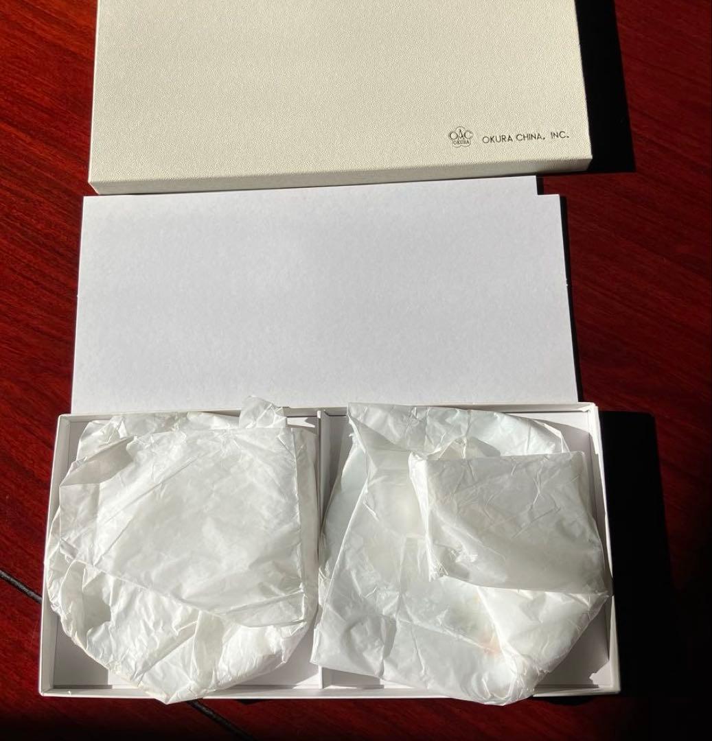 大倉陶園　ひな祭り柄　銘々皿ペア　ケーキ皿