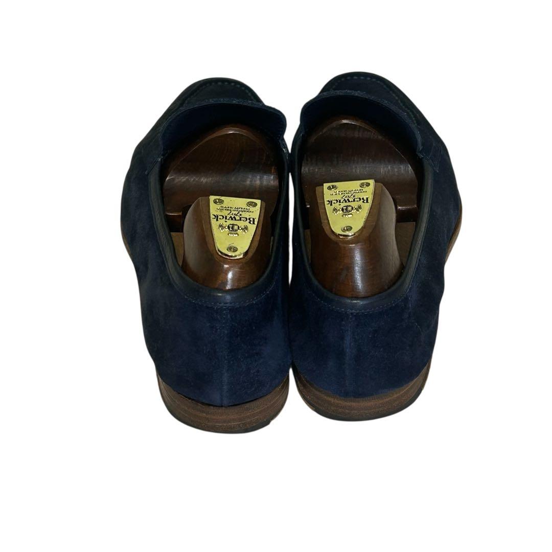 はや エドワードグリーン ピムリコ スエードスクエアローファー 26.5