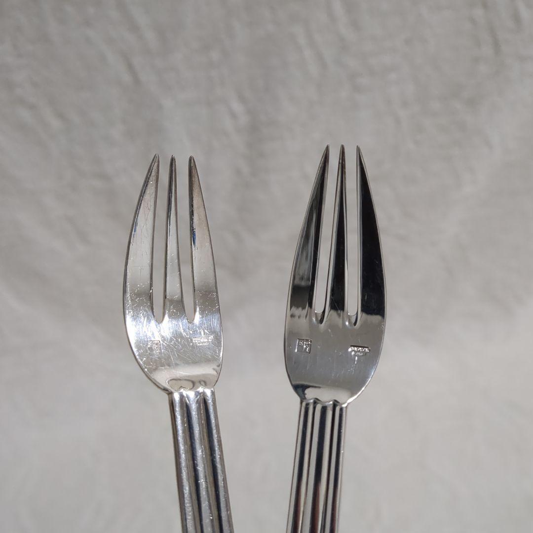 高級ピュイフォルカ　Puiforcat　フォーク　シルバープレート　2本セット