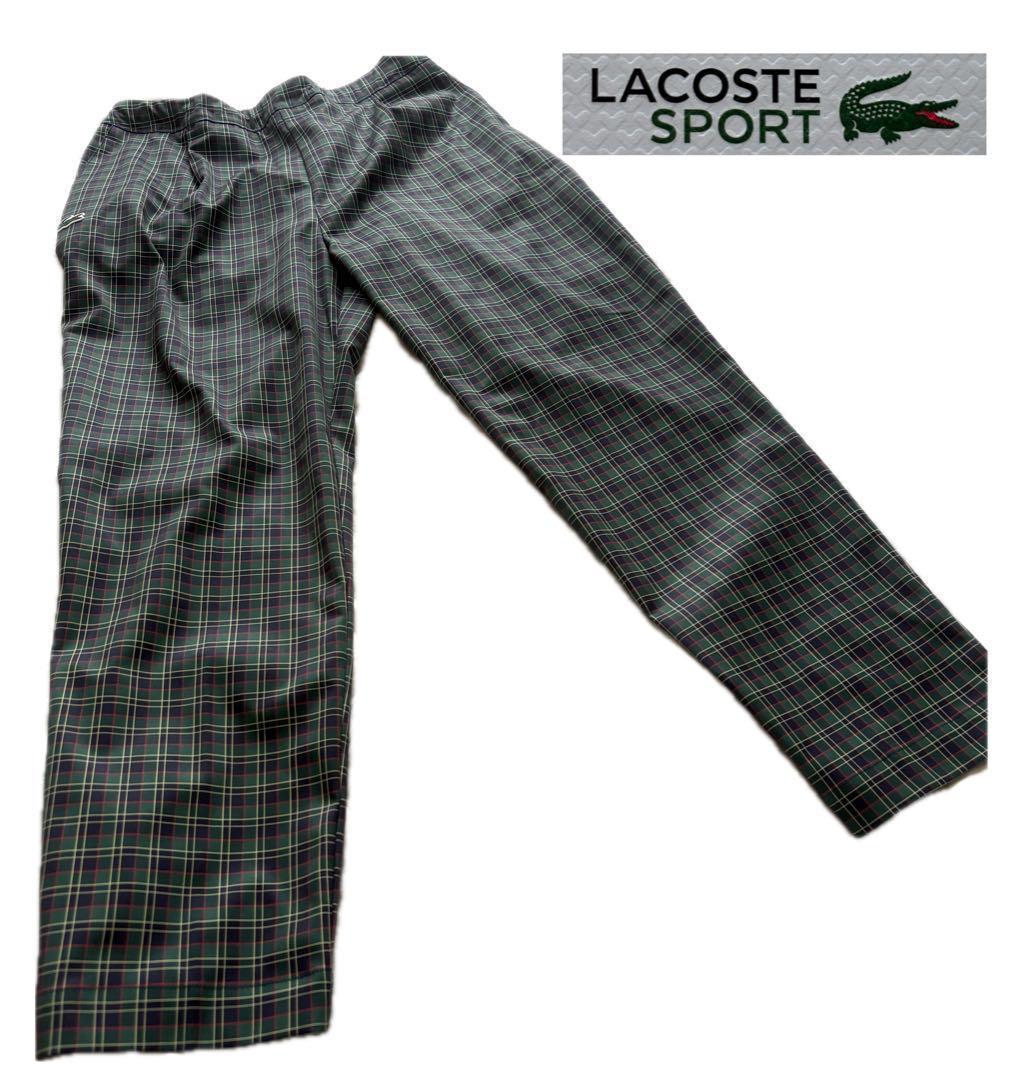 新品 タグ付 ラコステ ゴルフ パンツ チェック柄 レディース XL ◎