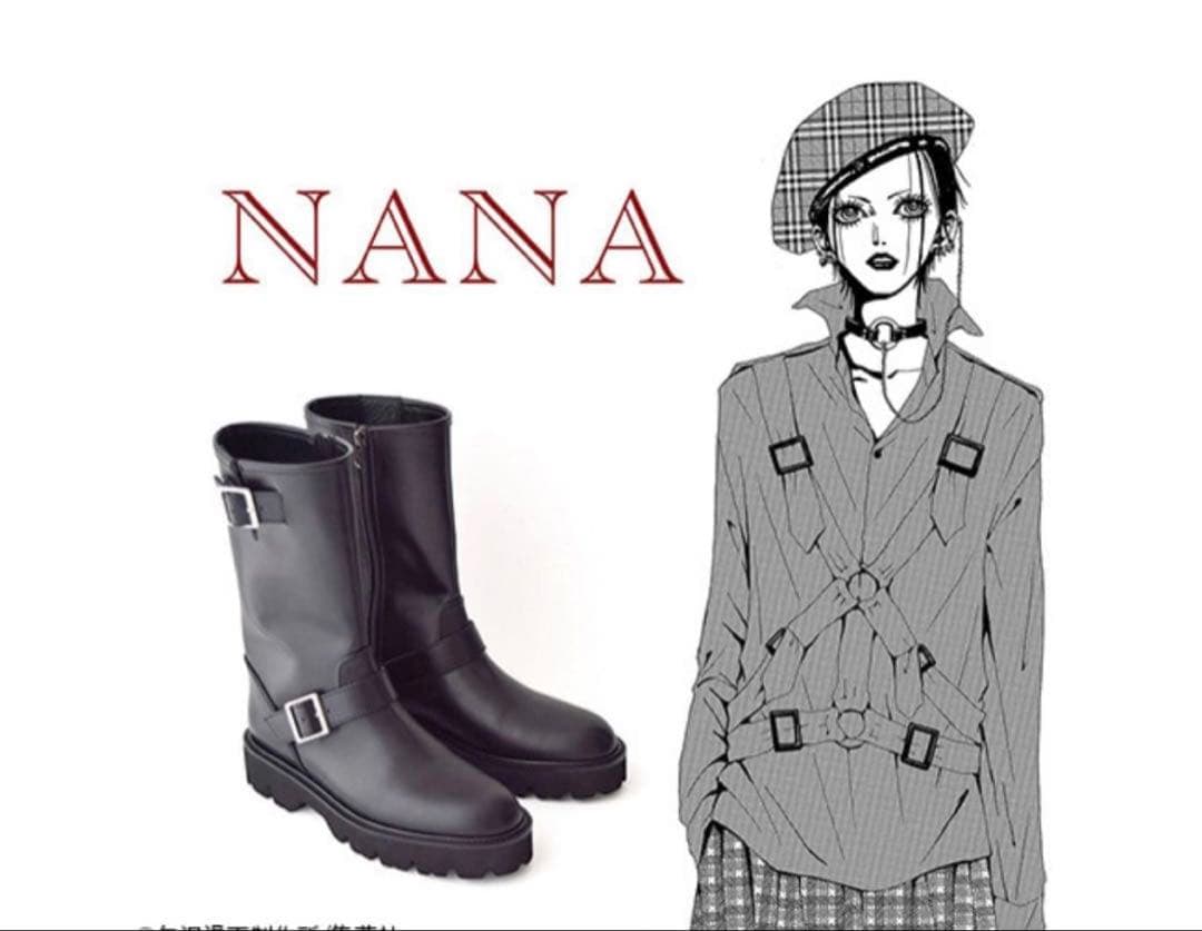 【未着用】NANA×銀座かねまつコラボ エンジニアブーツ 24cm 大崎ナナ