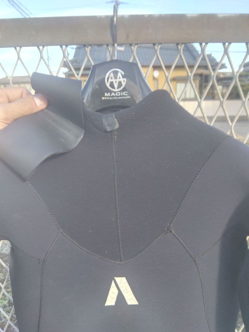 エアタイト　ネックエントリー　セミドライ　М〜ML程度 ウェットスーツ　リング付