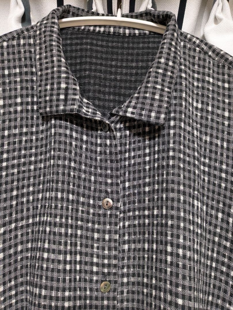 群言堂　石見銀山　ギンガムチェック　チュニックシャツ