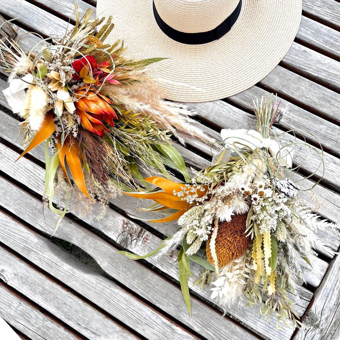 ブーケ　ドライフラワーブーケ　ウェディングブーケ　バンクシア　ワイルドフラワー