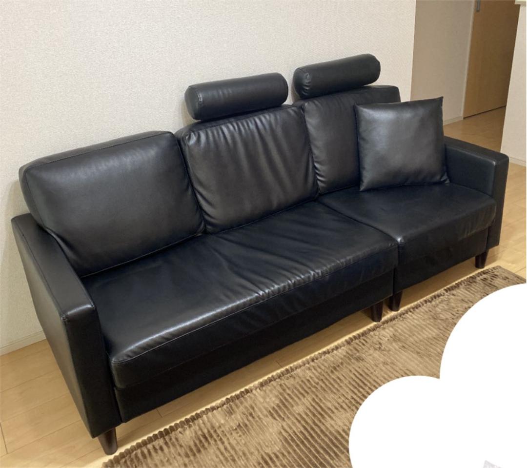カウチソファ黒  定価45000円！お得★