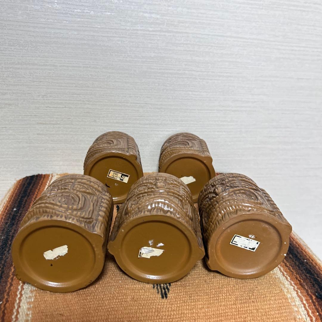 ミッドセンチュリー　TIKI ビンテージマグ5個セット
