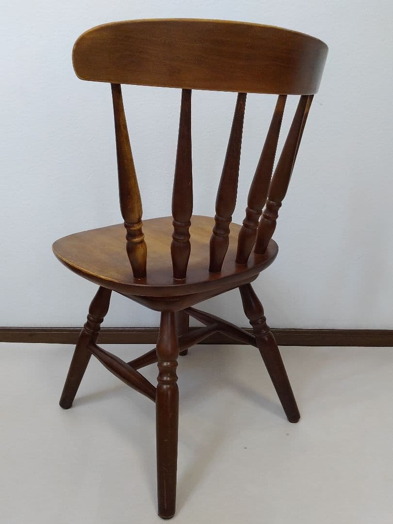ウィンザーチェア 木製 回転チェア レトロ 回転式 ダイニングチェア
