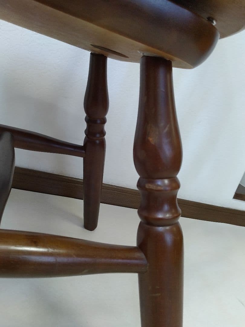 ウィンザーチェア 木製 回転チェア レトロ 回転式 ダイニングチェア