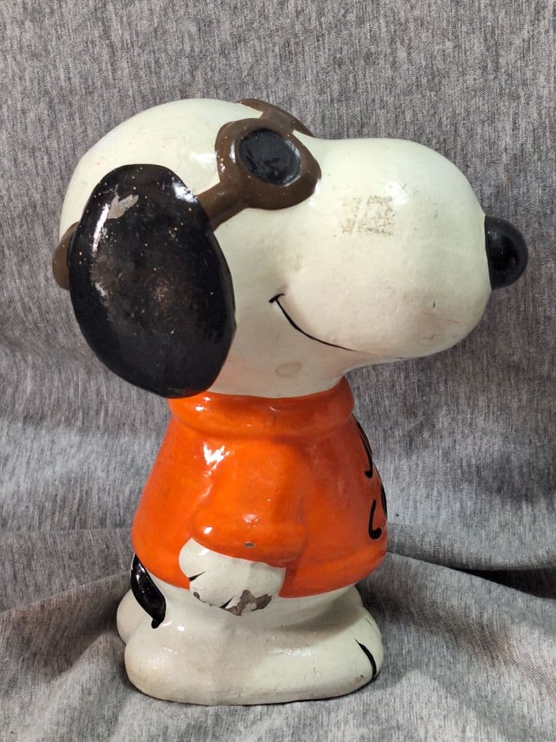 70's スヌーピー 陶器 JOE COOL ピーナッツ 貯金箱 セラミック