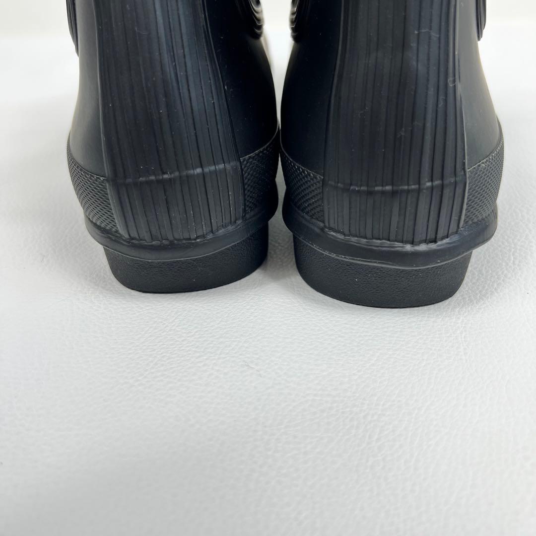 HUNTER ブラック ショートブーツ チェストブーツ レインブーツ 25㎝