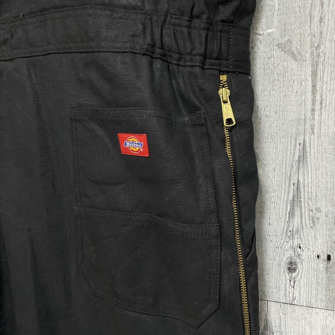 Dickies ディッキーズ オーバーオール ダック 中綿 ブラック 4XL