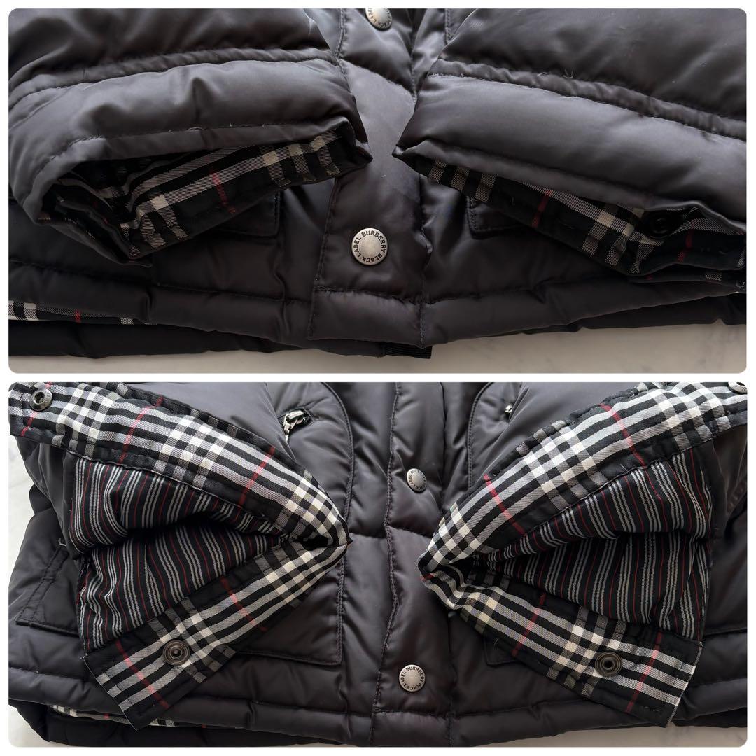 バーバリーブラックレーベル 2WAY ダウンジャケット Lサイズ ファー
