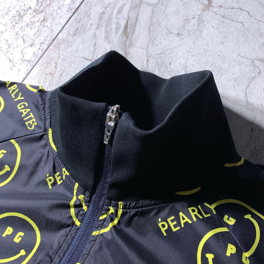 パーリーゲイツ スマイル ニコちゃん 総柄 ゴルフ ナイロンジャケット サイズ4