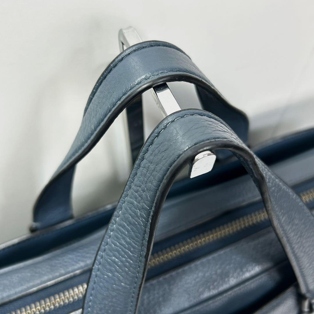 ✅【美品】定価12万　メンテ済み　コーチ　ビジネスバッグ　COACH ネイビー