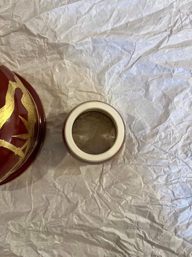 茶道具 皆具　橋本永豊　仁清写　金襴手　桐竹