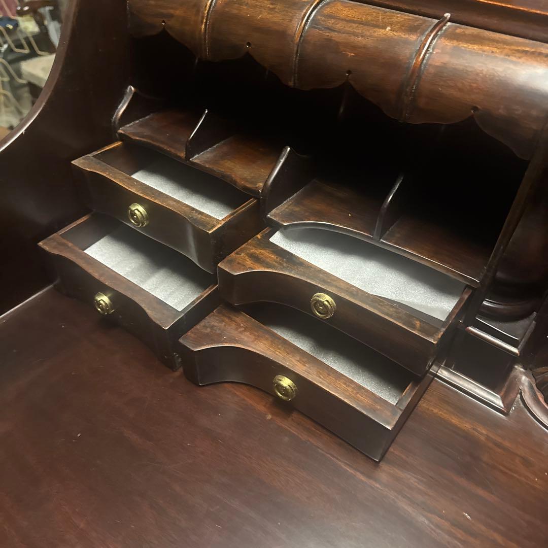 輸入家具　マホガニー　ダークブラウン イギリス　ライティングデスク