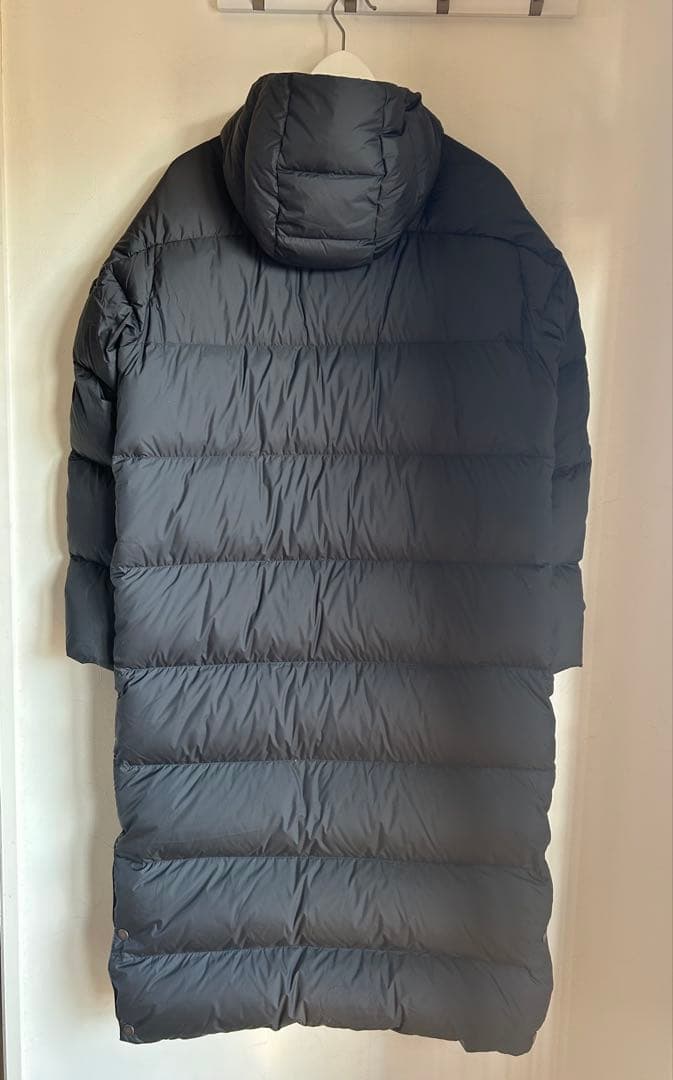 adidas フード付きロングダウンコート 黒 メンズ XL