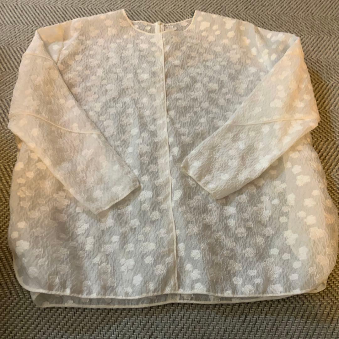 hyeon ヘヨン　シアージャガードブラウス　コバナ　ホワイト