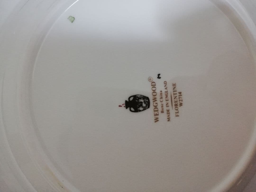 未使用　ウェッジウッド　黒壺　スープ皿　深皿　フロレンティーンターコイズ　6枚