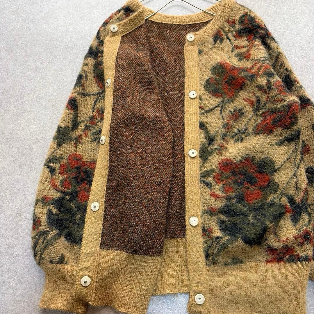 AMERI♡3WAY NOSTALGIC RUG KNIT フラワー ジャガード